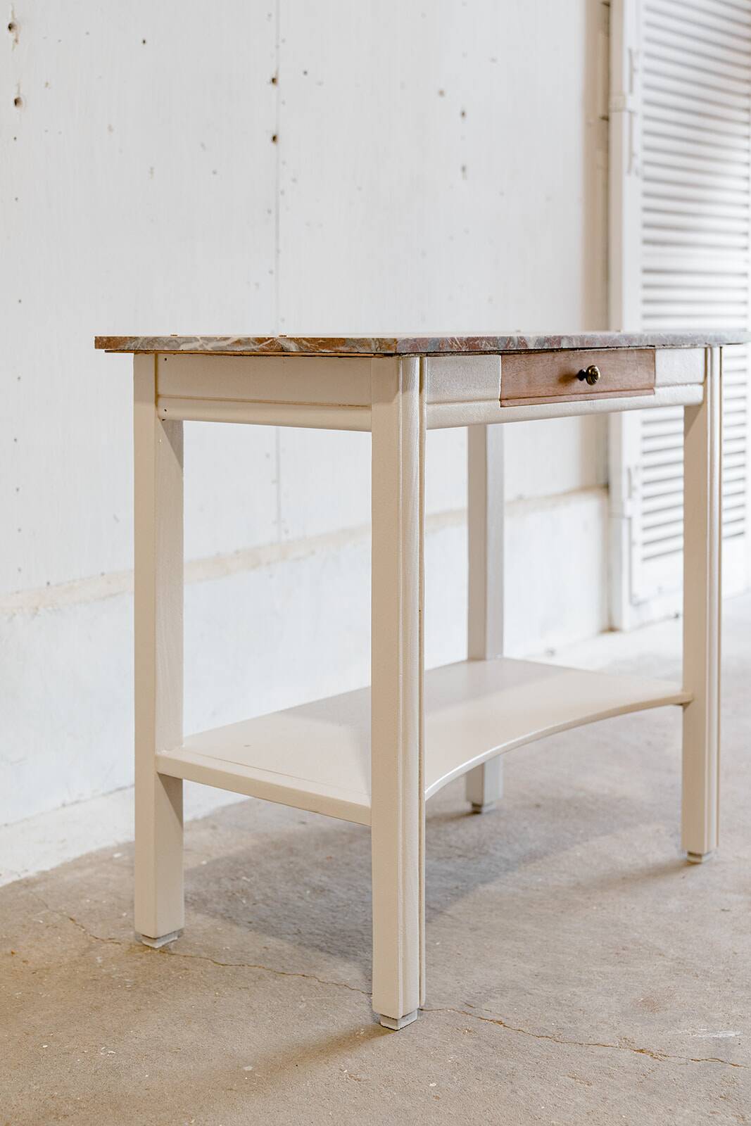Wood & marble console