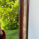 Mirror louis philippe old nineteenth in brown and beige wood