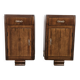 Pair of Art Decò walnut nightstands, 1940