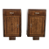 Pair of Art Decò walnut nightstands, 1940