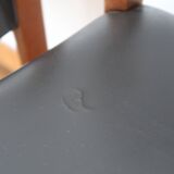 Pair of Scandinavian chairs skaï black