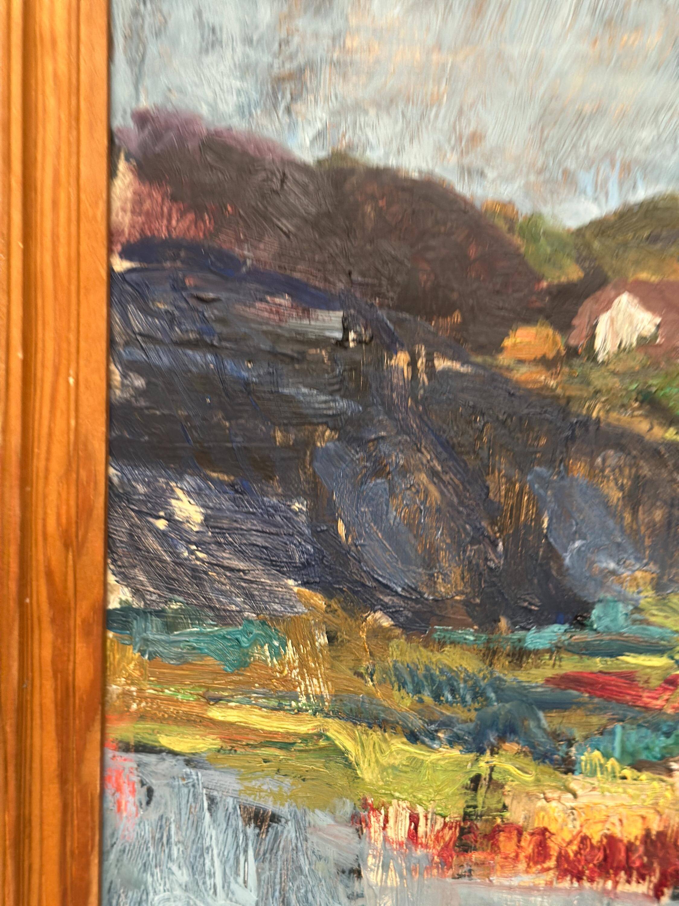 Swedish Oil On Canvas – “Serene Landscape” By Karl Otto Kellgren