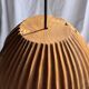 Large suspension or lampshade in organic natural teak, tubular H40 D30.