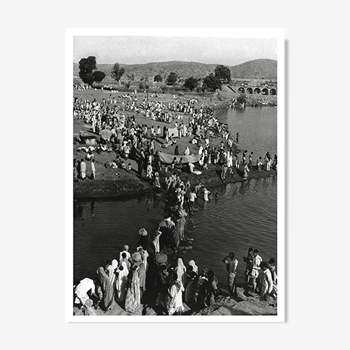 Photographie Pèlerinage au bord la rivière, rajasthan