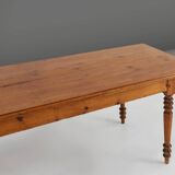 Large French rustic farmhouse table 19th century