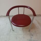 Set of 4 leather dining chairs