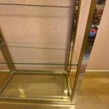 Silver and gold metal shelf, from the 80s.