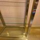 Silver and gold metal shelf, from the 80s.