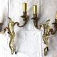 Pair of bronze wall lamps