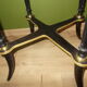 Napoleon III side table with marble top and openwork gallery.