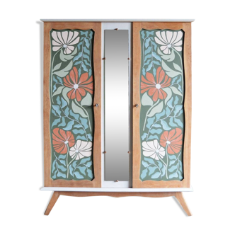 Armoire fleurie années 60