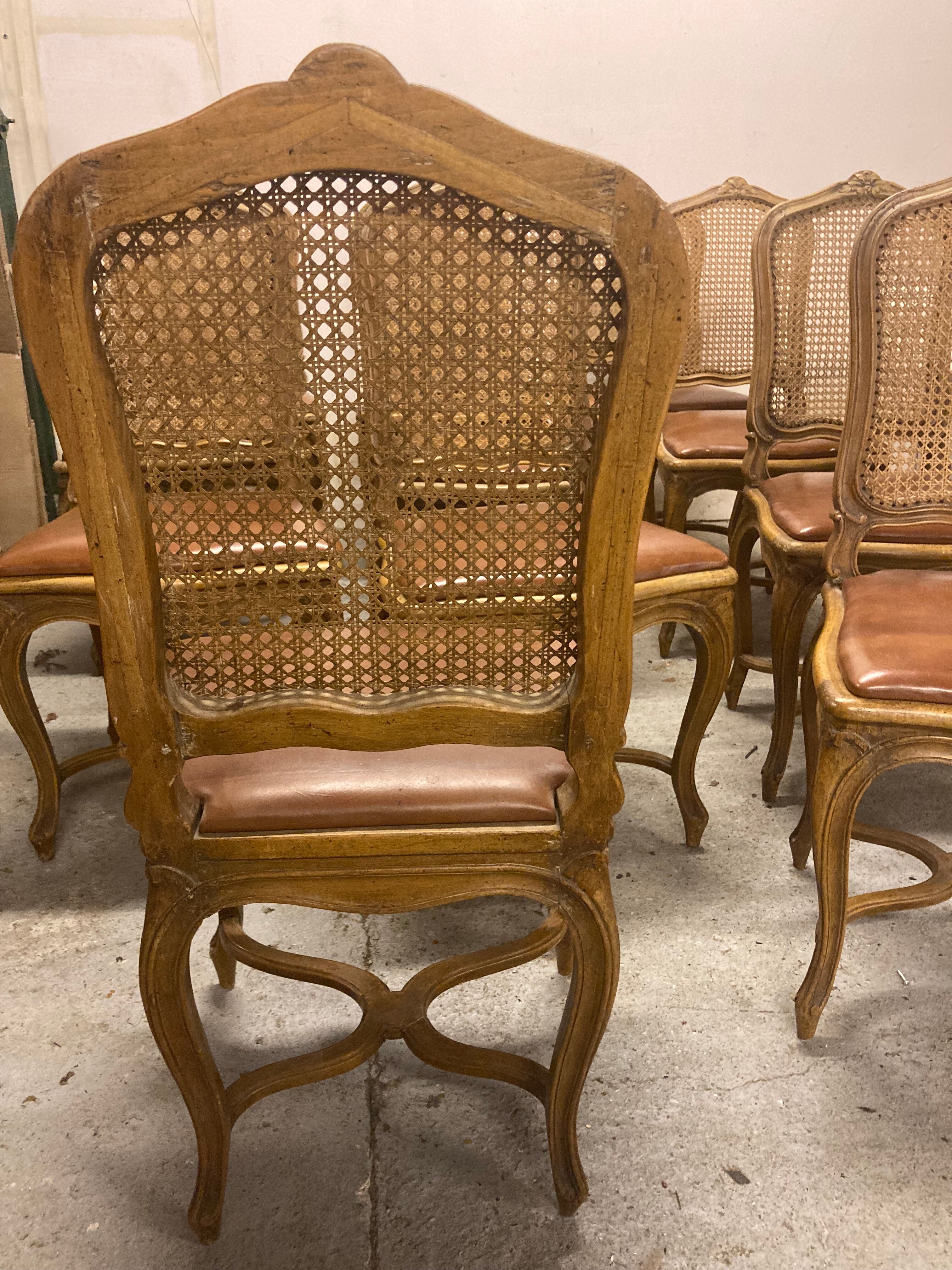 Chairs in beech Louis XV style
