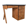 Bureau vintage pieds compas bois