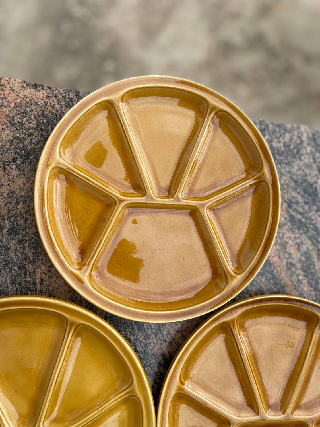 5 Gien fondue plates