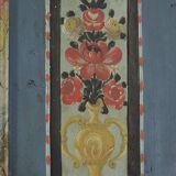 Armoire de mariée peinte à l'art populaire