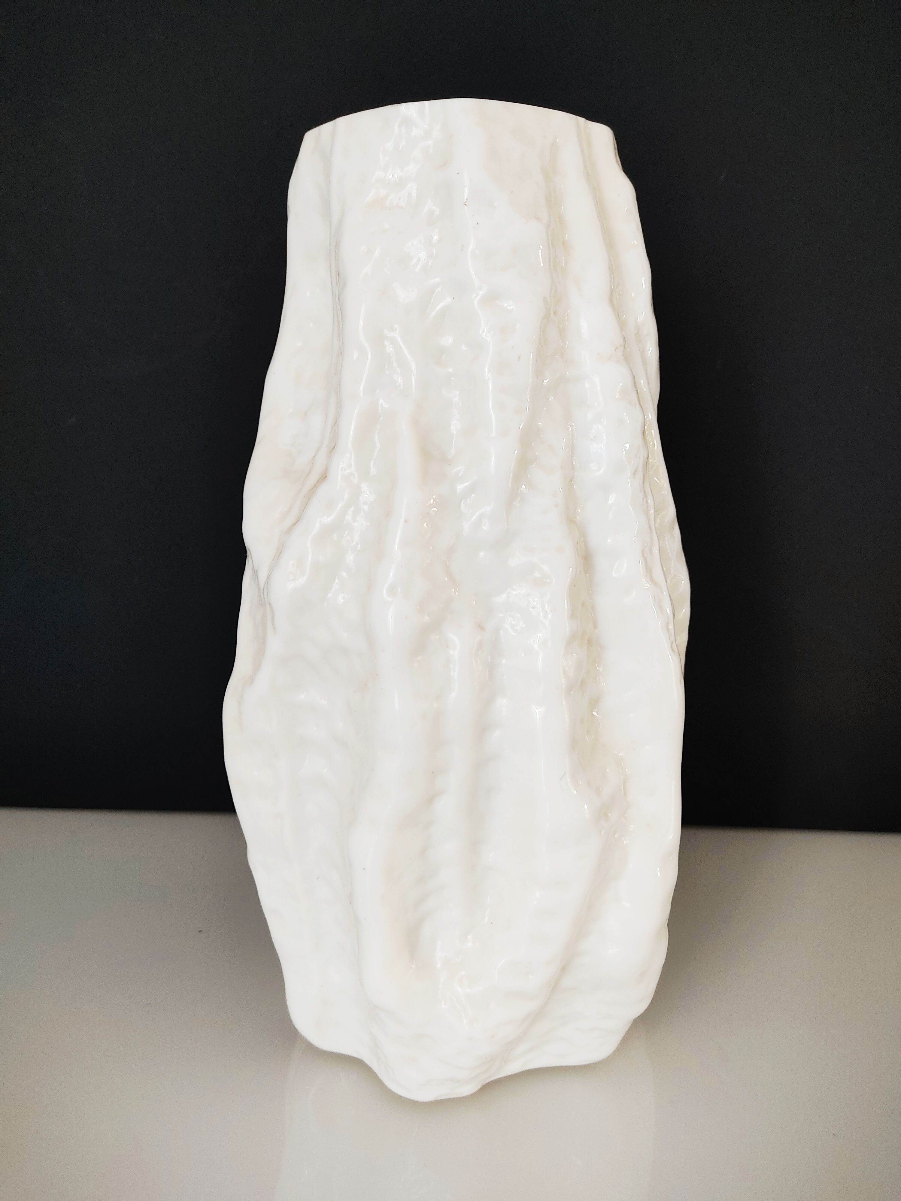 Glass vase in the shape of stone or coral