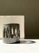 Pierced candle holder in bluish black stoneware, Goron Vivien 1970