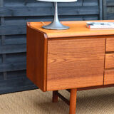 Sideboard  curved White & Newton clear teak