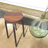 Vintage stool wood and metal workshop
