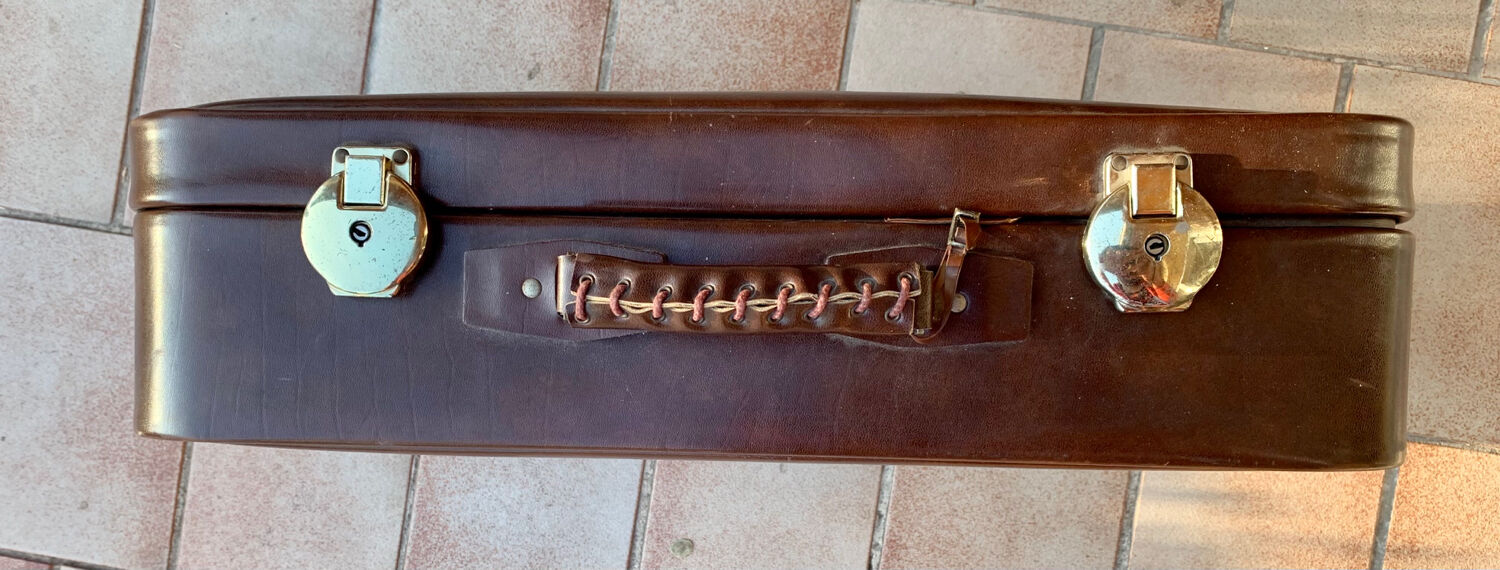 Antique leather suitcases