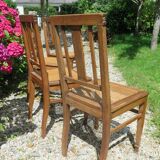 4 oak and canning chairs