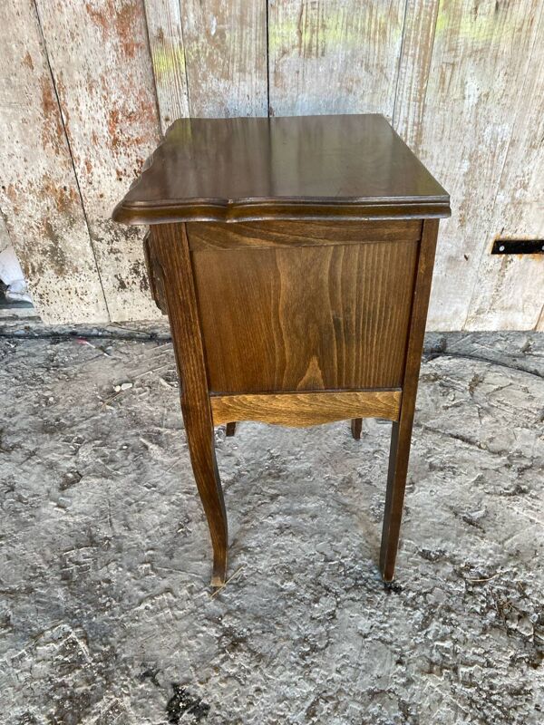 Chevet table nuit style louis xv bois tiroir + case vintage