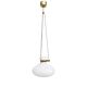 White, modernist chandelier Kamenický Šenov, Czechoslovakia, 1960s.
