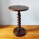 Turned solid wood side table