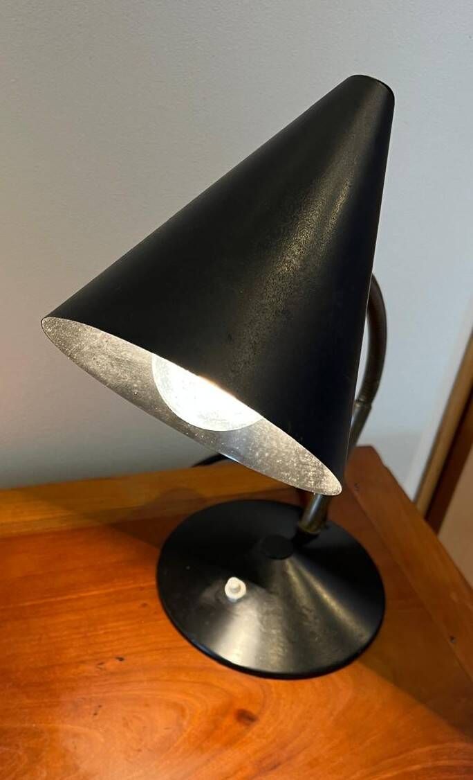 Adjustable black desk lamp mid-century (1950-1960) Helo Leuchten