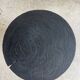 Solid wood (monoxyl) side table, organic shape, black color