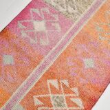 3x10 Turkish Pink & Orange Vintage Runner Rug, 91x316Cm