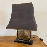 Pair of brass and gold-plated lamps by George Mathias, 1970