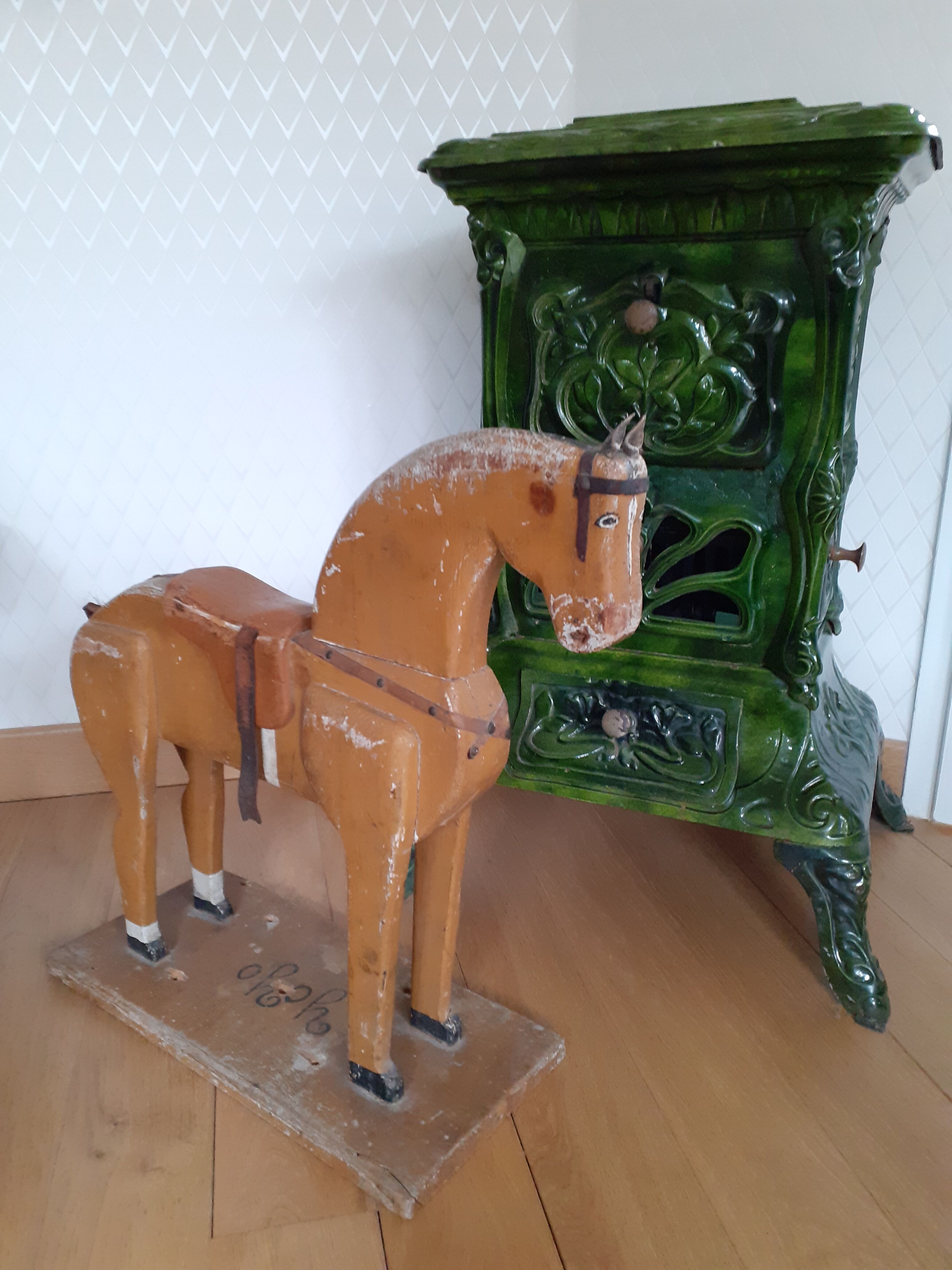 Antique wooden horse