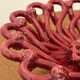 Antique fruit basket in woven ceramic Vallauris