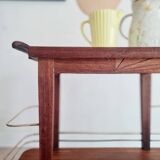 Art Deco wooden and brass serving trolley - small model