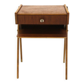 Scandinavian teak bedside table, Sweden, 1950s