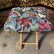 Pair of poly comfort armchairs and 1 footrest