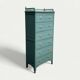 Old grey green high chest of drawers H160