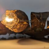 Large gilt floral sunurst lamp 1950s