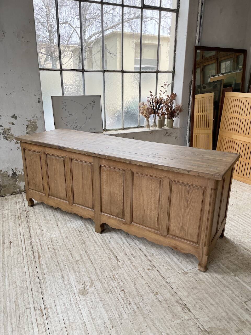 Comptoir en chêne XXL 260 cm