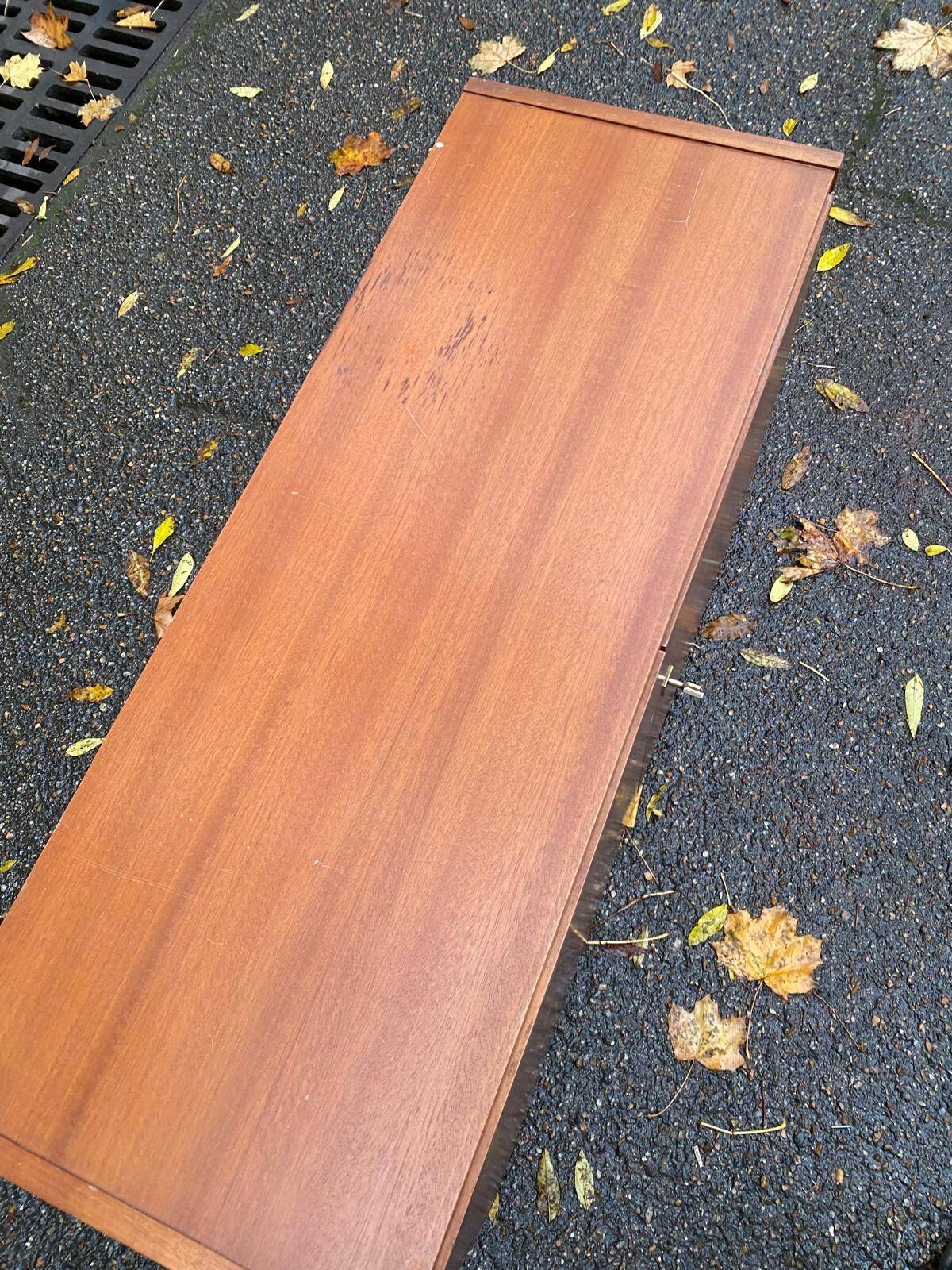 Vintage Scandinavian oak secretary desk, 1950s