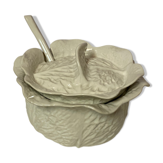 Cabbage soup with ladle