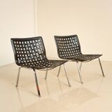 Pair of "Net" lounge armchairs by Giancarlo Vegni for Fasem 80's