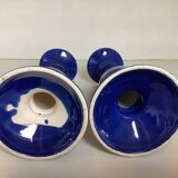 Pair of midnight blue candlesticks