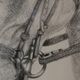Pencil wash drawing on vellum horse painting signature to identify framed signed and dated