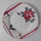 Digoin sarreguemines 2 flat plates la rose