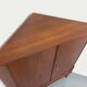 Vintage Scandinavian teak storage corner cabinet from the 60s