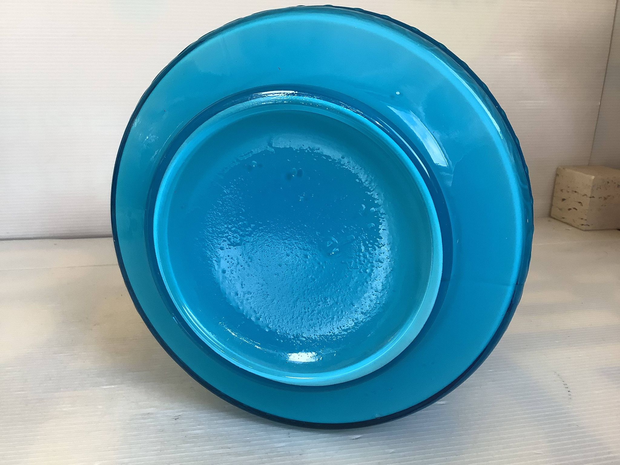 Blue opaline vase Italy