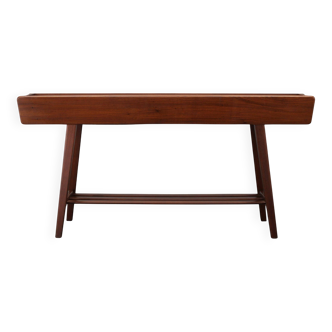 Mid-century Danish wooden planter box with teak base