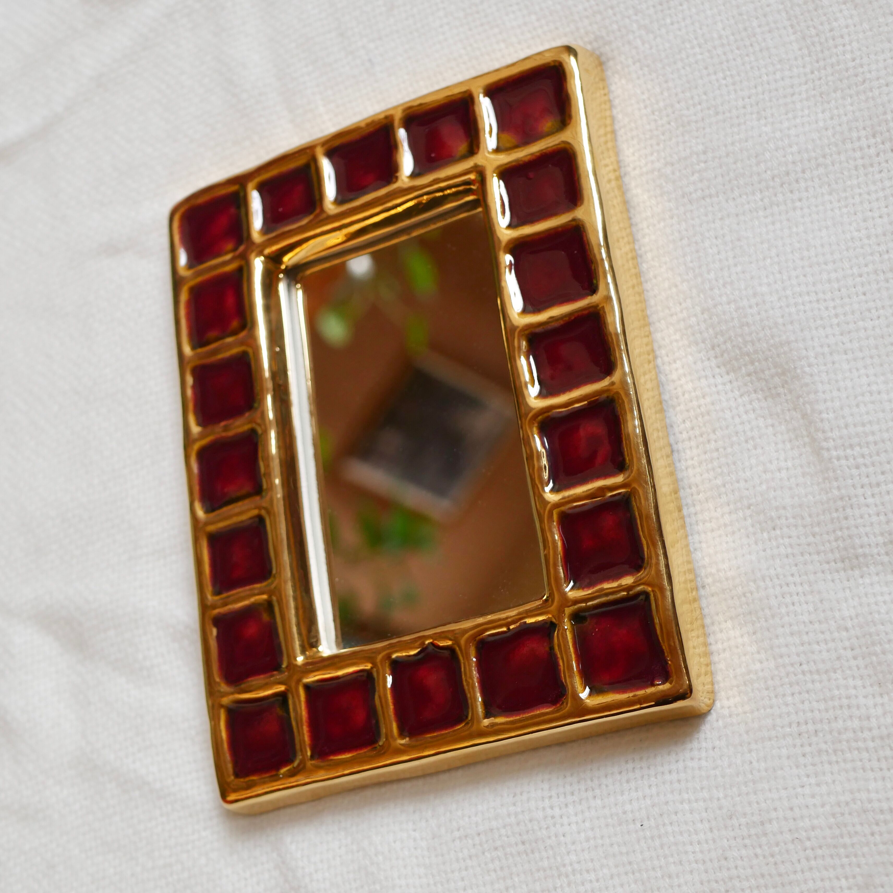 Vallauris ceramic mirror by François Lembo 60s